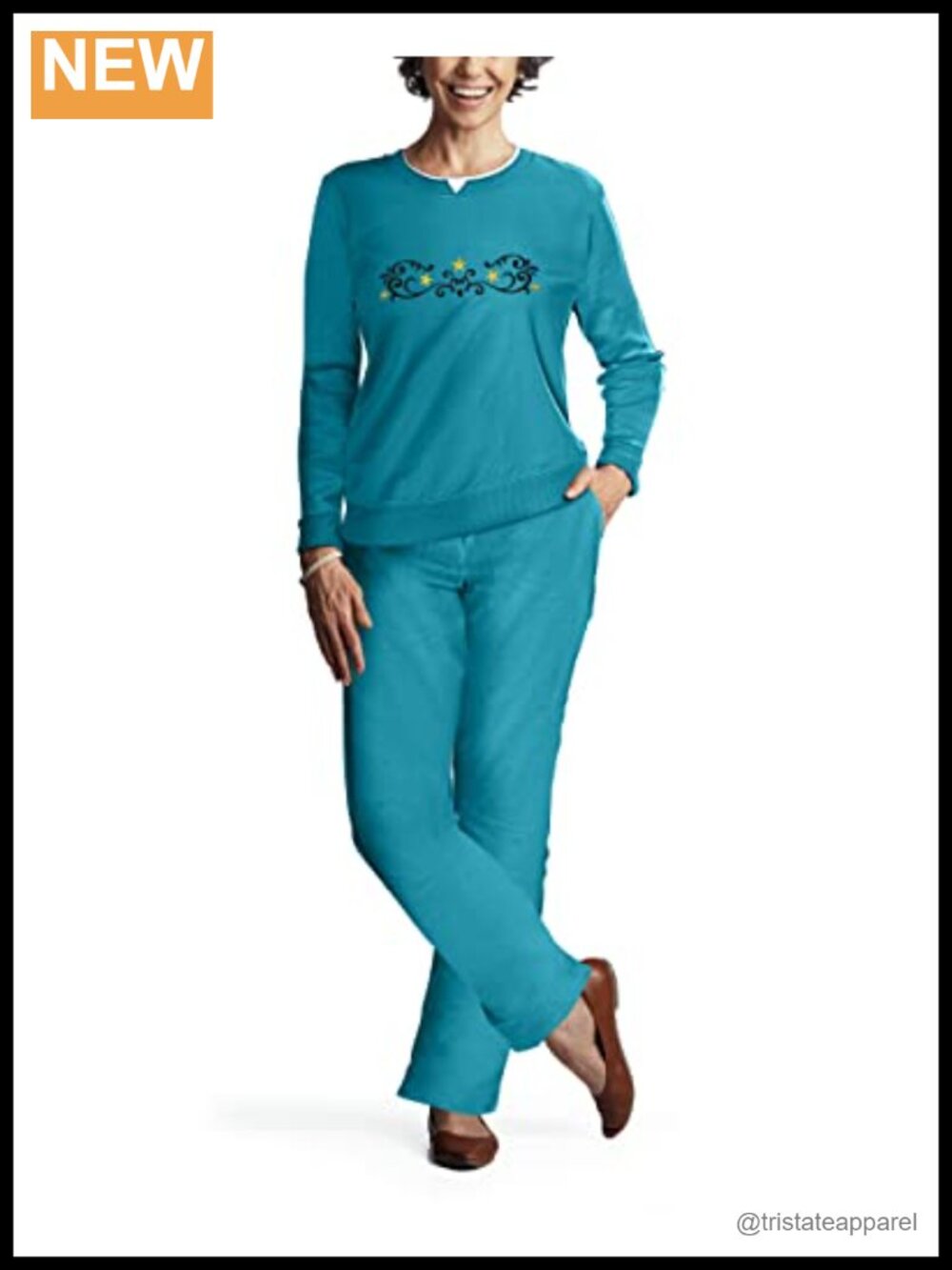 Womens 2 Piece Sweatsuit Set Fleece Sweatpants Elastic Waist Pull On